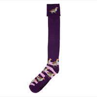 Shuttlesocks Deep Purple & Lilac Partridge Shooting/Walking Socks