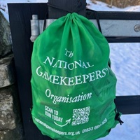 Green NGO Branded Drawstring Empty Cartridge Bag